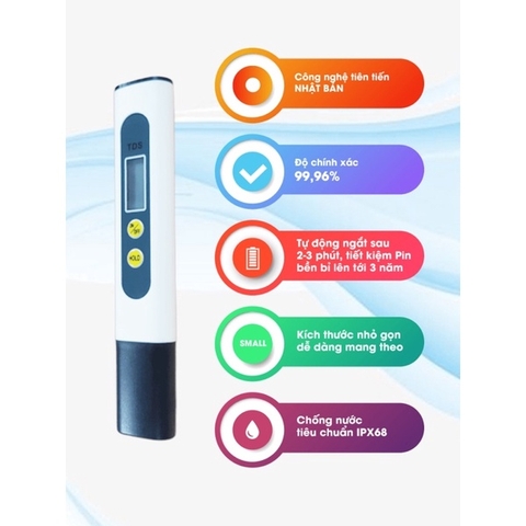 BÚT TDS ĐO DUNG DỊCH TRỒNG RAU THỦY CANH TDS-2 METER