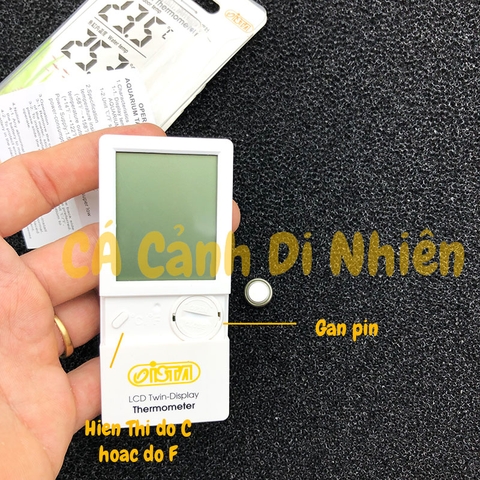 Nhiệt kế điện tử ISTA màn hình LCD Twin ISTA I-619 cho hồ cá đo chính xác
