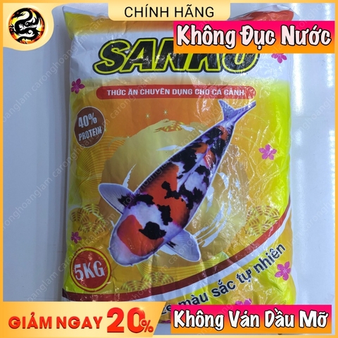 Cám cá cảnh cao cấp Sanko 40% protein 5kg giàu dinh dưỡng giúp tăng trọng cho cá koi