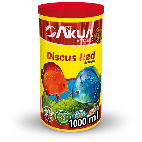 A7- ARTAKUA DISCUS RED-40g-Thức ăn giàu protein phát triển màu sắc tối đa các loài cá ăn mồi miệng nhỏ.