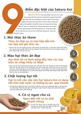 Thức ăn siêu tăng trưởng cho Cá Koi Sakura High Growth 1,25kg (Gói Cam Đen)