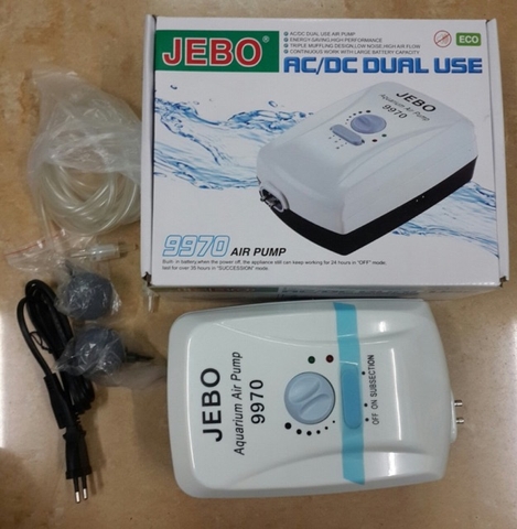 Máy Sủi Oxy Bình Tích Điện JEBO 9970 CAO CẤP - Dùng Đc Khi Cúp Điện (Hàng Công Ty)