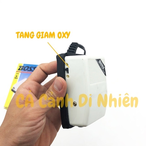 Máy sủi khí oxy 1 vòi BOSS 2500 siêm êm cho hồ cá cảnh - HÀNG CÔNG TY