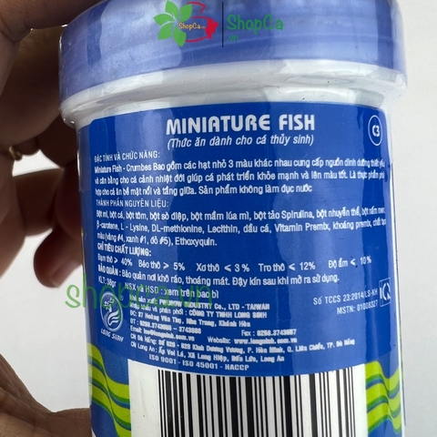 THỨC ĂN MINIATURE FISH PRO'S CHOICE 38G - THỨC ĂN CHO CÁ NHỎ (LS XANH DƯƠNG)
