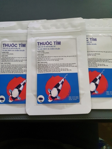 Thuốc Tím Tắm cá, sát khuẩn hồ cá koi, sát trùng vết thương, tiêu diệt nấm, kí sinh gây hại cho cá ko