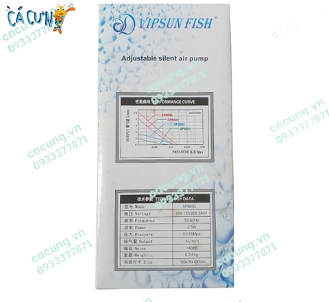Máy Bơm Sủi Oxy Vipsun AP6602