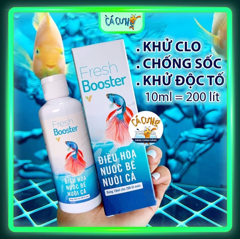 Fresh booster 100ml KHỬ CLO - Khử nước - Khử kim loại nặng- Chống sốc cá (Hàng Cty)