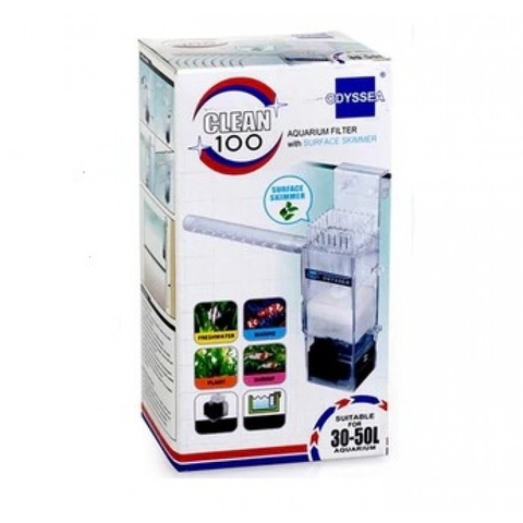 Lọc Váng Odyssea Clean 100 kết hợp thổi mặt tạo Oxy cao cấp dùng bể cá, hồ thủy sinh 30 - 50L