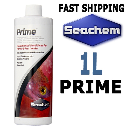 SEACHEM - PRIME | Khử Clo, NH3, NO2, NO3 cho nước hồ cá thủy sinh, hồ cá biển