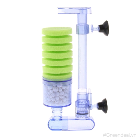 Lọc BIO mini, lọc vi sinh XY-2880 XY-2881 cho bể cá, hồ thủy sinh kèm vật liệu lọc (lọc đơn 1 đầu)