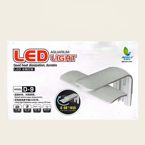 Đèn led bể cá, đèn led thủy sinh bể cá Jeneca D-9, D11, D-13 thiết kế xoay 90 độ độc đáo (cao cấp)