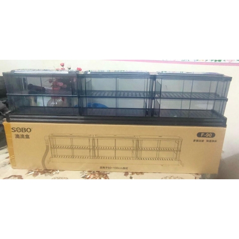Sobo F-90 Bộ Lọc Dàn Mưa 2 Tầng 6 Khay Lọc Bằng Mica Cho Hồ Cá 80-100cm