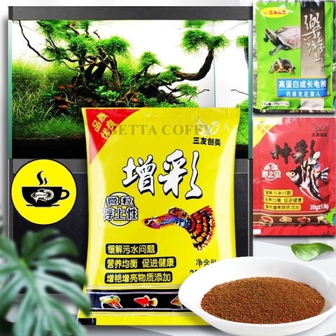 Thức ăn cho cá bảy màu, guppy, betta cá cảnh, cá thủy sinh 20gram
