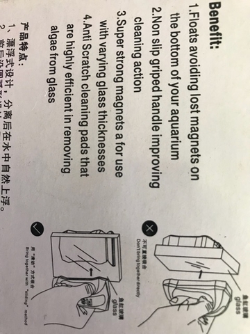 Cọ Kính Nam Châm Hít Chà Hồ Cá, Dạo Rêu Bể Thủy Sinh-RS-31C