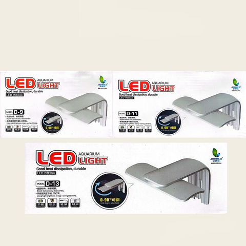 Đèn led bể cá, đèn led thủy sinh bể cá Jeneca D-9, D11, D-13 thiết kế xoay 90 độ độc đáo (cao cấp)