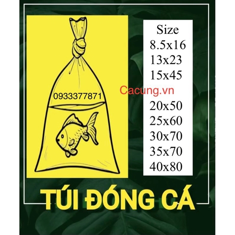 Bịch đóng cá - Túi ni lông chuyên dụng ship cá cảnh nhựa PE nhiều kích thước cho cá cảnh (Hàng loại 1)
