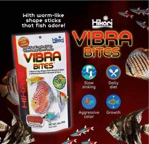 Thức ăn cá cao cấp HIKARI VIBRA BITES - Cho cá Đĩa - Thần Tiên - Phượng Hoàng - Cá nhiệt đới