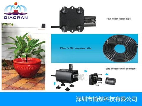BƠM MINI 12V-10W (400L/H) ĐIỀU CHỈNH ĐƯỢC LƯU LƯỢNG - BƠM CHÌM KHÔNG CHỔI THAN (Hàng Công Ty)