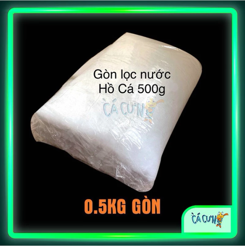 Bông lọc trắng 1kg, bông gòn lọc nước bông lọc kí tiết kiệm cho hồ cá koi cá cảnh chuyên dụng