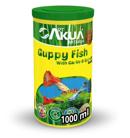 A20- ARTAKUA GUPPY FISH WITH SPIRULIN-Thức ăn hoàn chỉnh dạng hạt siêu nhỏ nuôi cá có miệng nhỏ và các loại cá Biển