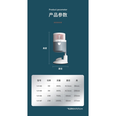 Máy thổi luồng YEE cao cấp - Quạt thổi luồng cho bể cá cảnh - máy tạo sóng hồ cá cảnh (Hàng Cty)