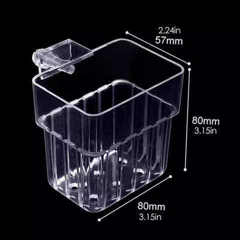 Cốc trồng cây thủy sinh kẹp thành kính hồ cá - Chậu mica trồng cây bán cạn trên mặt bể cá (Hàng Cty)