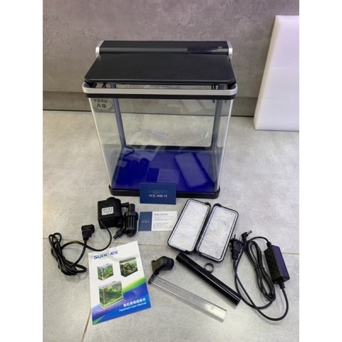 HỒ CÁ MINI ĐỂ BÀN SOBO T-620F (285X190X315-15L) Bể kính bo đúc có đèn, bộ lọc và đo nhiệt độ