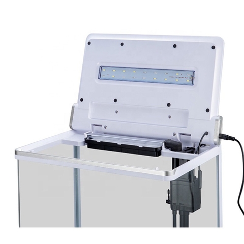 HỒ CÁ MINI ĐỂ BÀN SOBO T-620F (285X190X315-15L) Bể kính bo đúc có đèn, bộ lọc và đo nhiệt độ