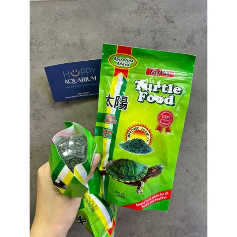 Cám Rùa TAIYO 100g - Thức ăn đầy đủ dinh dưỡng cho rùa và các loại bò sát (Hàng Cty)