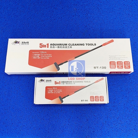 Dụng Cụ Vệ Sinh 5 Trong 1 Baoyu BT-90 BT-120 | Chà Vệ Sinh Đa Năng Bể Cá