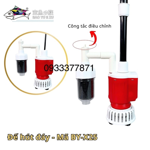MÁY HÚT CẶN VỆ SINH THAY NƯỚC BỂ CÁ Tích Hợp bơm BAOYU BY-X20 & BY-X25 (Hàng Cty Cá Cưng)