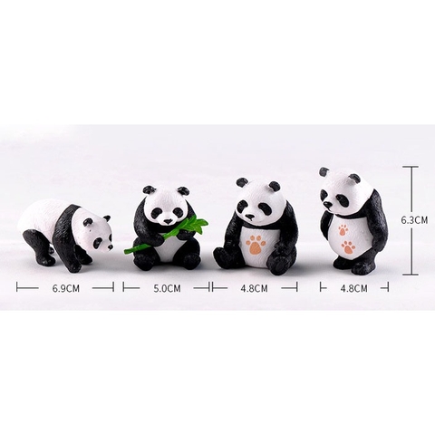 Gấu Trúc - Gấu Panda Trang Trí Hồ Cá, Bể Cá, Chậu Cây, Tiểu Cảnh Terrarium (Hàng Loại 1)
