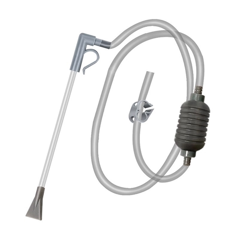 Bơm Tay XÁM 1.9m - Bơm Tay Mini Thay Nước Hồ Cá - Hút Cặn Đáy Bể Cá Cao Cấp (Hàng Công Ty)