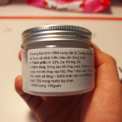 Khoáng GH+ VBM (100g) - Khoáng Bổ Sung Kali, Canxi, Magie Cho Hồ Bucep, Ráy Thủy Sinh (Hàng Công Ty)