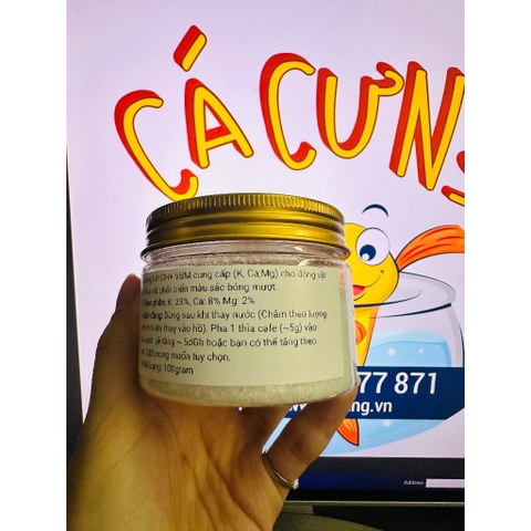 Khoáng GH+ VBM (100g) - Khoáng Bổ Sung Kali, Canxi, Magie Cho Hồ Bucep, Ráy Thủy Sinh (Hàng Công Ty)