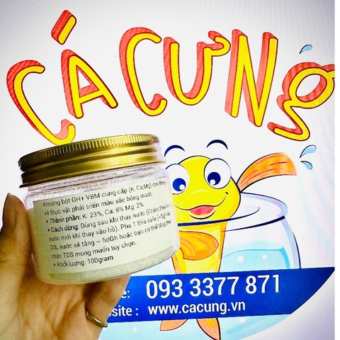 Khoáng GH+ VBM (100g) - Khoáng Bổ Sung Kali, Canxi, Magie Cho Hồ Bucep, Ráy Thủy Sinh (Hàng Công Ty)