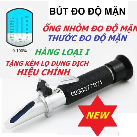 Bút Đo Mặn bể nước mặn- Ống Nhòm Đo Độ Mặn – Khúc Xạ Kế Đo Độ Mặn Hồ Cá Biển (Hàng Công Ty)