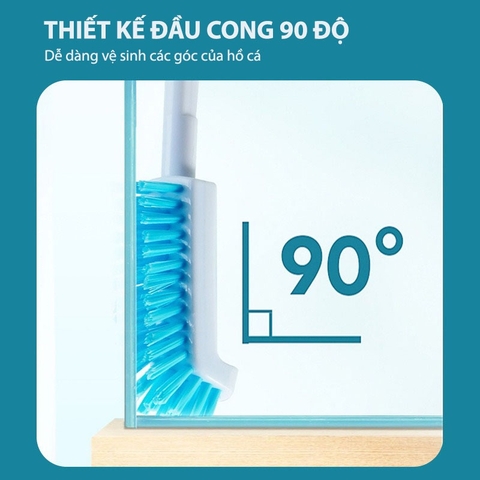 Lau Kính Hồ Cá - Cọ Chà Hồ 90 Độ - Cọ Lau Bể Cá Các Góc Cạnh Tiện Lợi | CHÀ HỒ 90 ĐỘ (Hàng Cty)