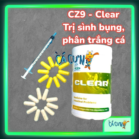 Clear Cz9 - Viên xử lý sình bụng và phân trắng cho cá - HÀNG CÔNG TY