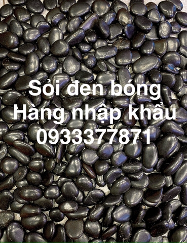 SỎI ĐEN BÓNG VIP - Sỏi trang trí hồ cá, sân vườn, chậu cây, đá nướng xúc xích (HÀNG NHẬP KHẨU)