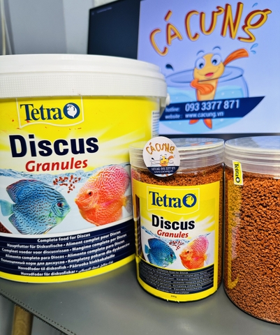 Tetra Discus Granules | Thức ăn cao cấp cho cá dĩa - Cám cá đĩa ,thạch mỹ nhân, cầu vồng (Hàng Cty)