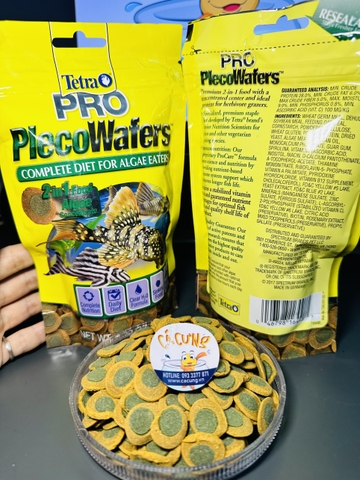 Tetra Pro PLECO WAFERS 2in1 | Thức ăn cao cấp cho cá Pleco & Cá Tầng Đáy giàu vitamin (Hàng Cty)