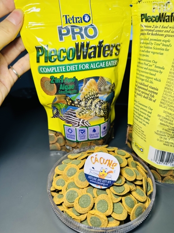 Tetra Pro PLECO WAFERS 2in1 | Thức ăn cao cấp cho cá Pleco & Cá Tầng Đáy giàu vitamin (Hàng Cty)