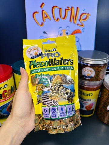 Tetra Pro PLECO WAFERS 2in1 | Thức ăn cao cấp cho cá Pleco & Cá Tầng Đáy giàu vitamin (Hàng Cty)