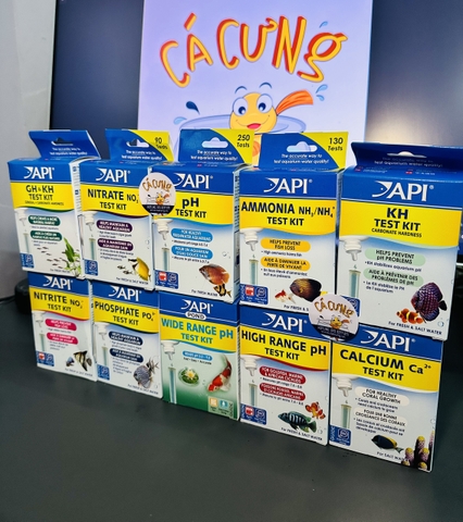API Test Kit - Test NO2 / NO3 / NH3/NH4 / Test pH / Canxi | BỘ KIỂM TRA NƯỚC HỒ CÁ API (HÀNG CTY)