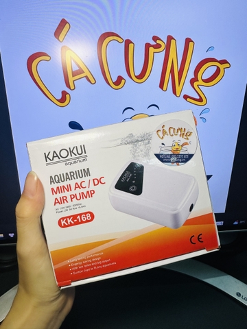 Máy Sủi Oxy Tích Điện Kaokui KK-168, KK-268 | Sủi Tích Điện Êm 1 Vòi 2 Vòi Cho Hồ Cá Cảnh (Hàng Cty)