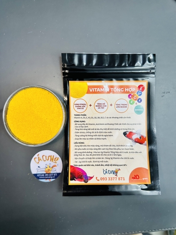 Vitamin Tổng Hợp cho cá cảnh - Tăng đề kháng, giảm stress, bổ sung các chất cần thiết (Hàng Cty)