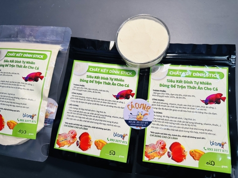 Chất Kết Dính STICK - Bột Kết Dính Trộn Tôm,Tim Bò Làm Thức Ăn Cho Cá Cảnh (Hàng Công Ty)