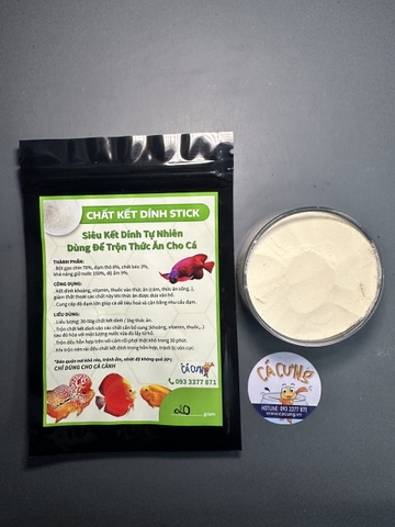 Chất Kết Dính STICK - Bột Kết Dính Trộn Tôm,Tim Bò Làm Thức Ăn Cho Cá Cảnh (Hàng Công Ty)