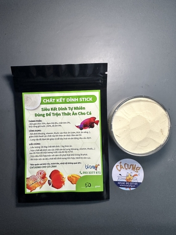 Chất Kết Dính STICK - Bột Kết Dính Trộn Tôm,Tim Bò Làm Thức Ăn Cho Cá Cảnh (Hàng Công Ty)